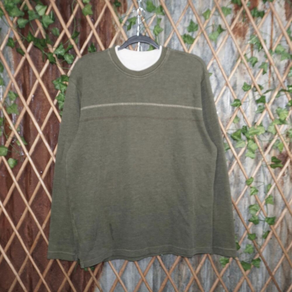 L - Vintage Y2K heavyweight stripe xg point zero LS t-shirt